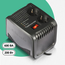 Стабилизатор напряжения Defender 600 В*А , 200Вт, 2 розетки , черный